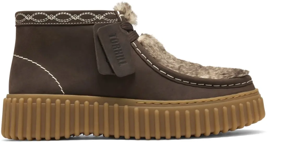 CLARKS Torhill Moss donkerbruin Dames Veterschoenen