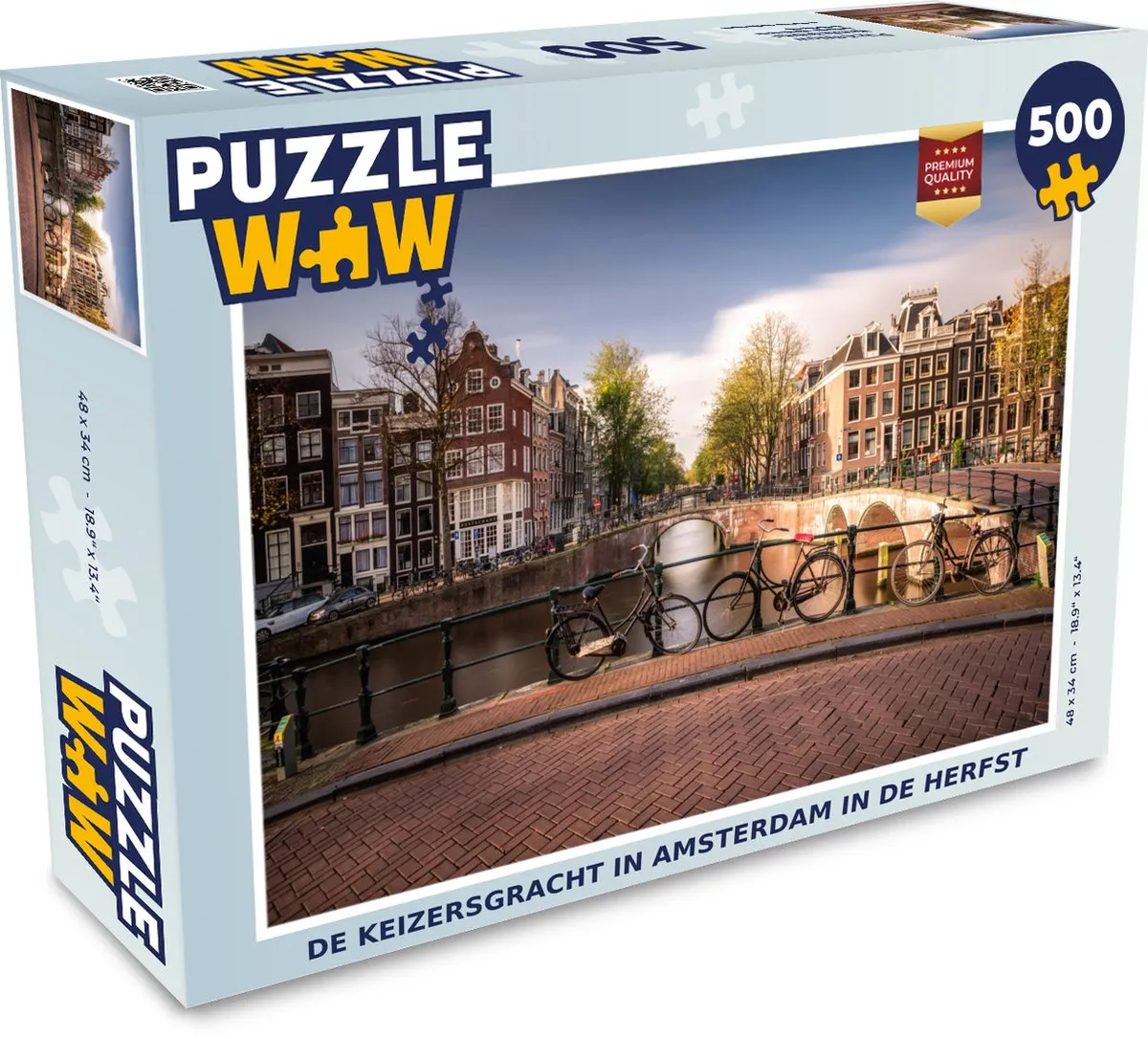 PuzzleWow Legpuzzel De Keizersgracht Amsterdam Herfst 500 Stuks