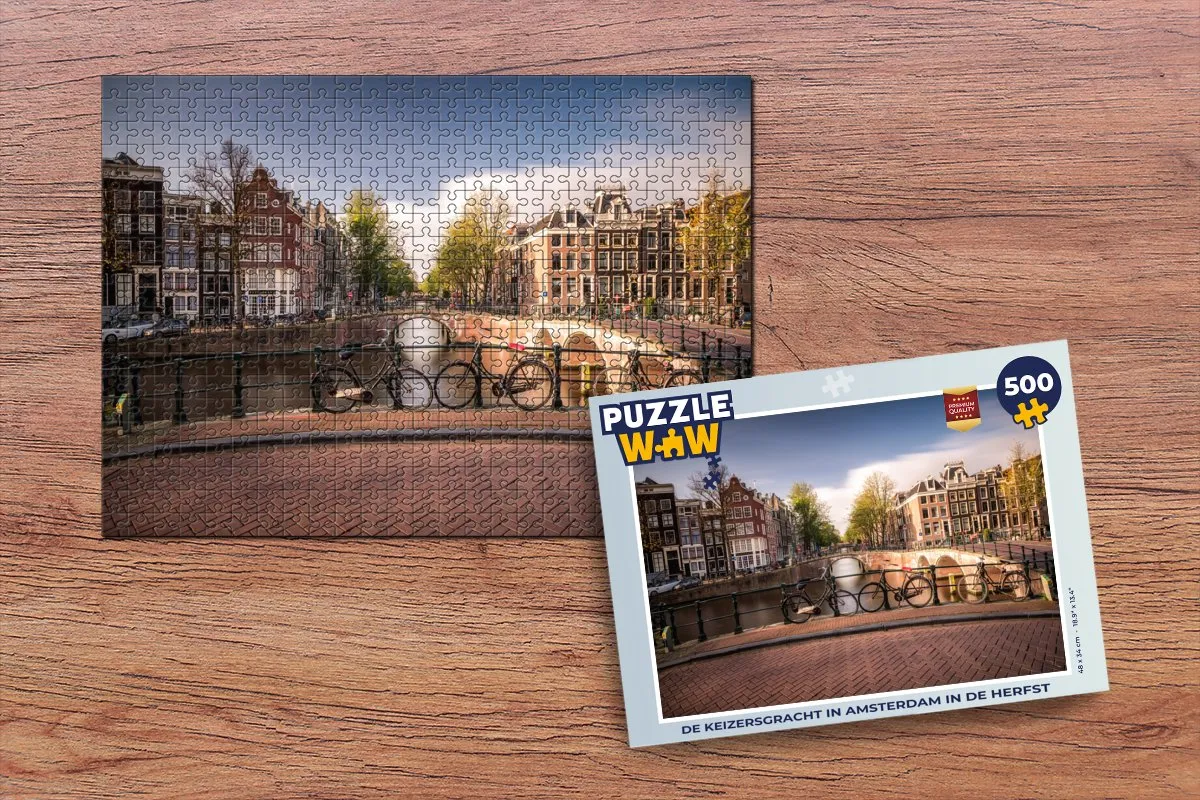 PuzzleWow Legpuzzel De Keizersgracht Amsterdam Herfst 500 Stuks