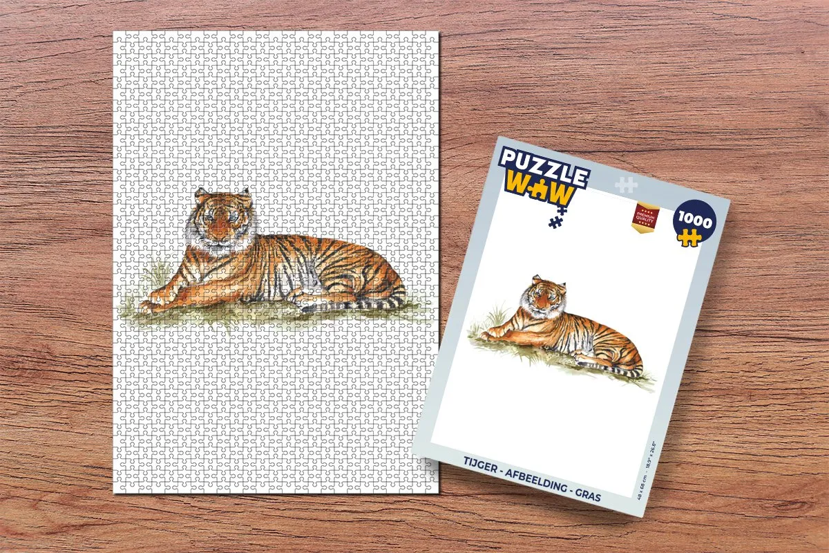 PuzzleWow Tijger Legpuzzel 1000 Stuks - Multicolor
