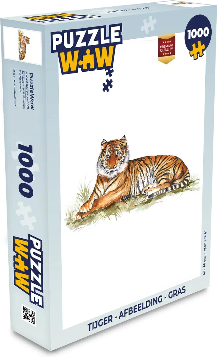 PuzzleWow Tijger Legpuzzel 1000 Stuks