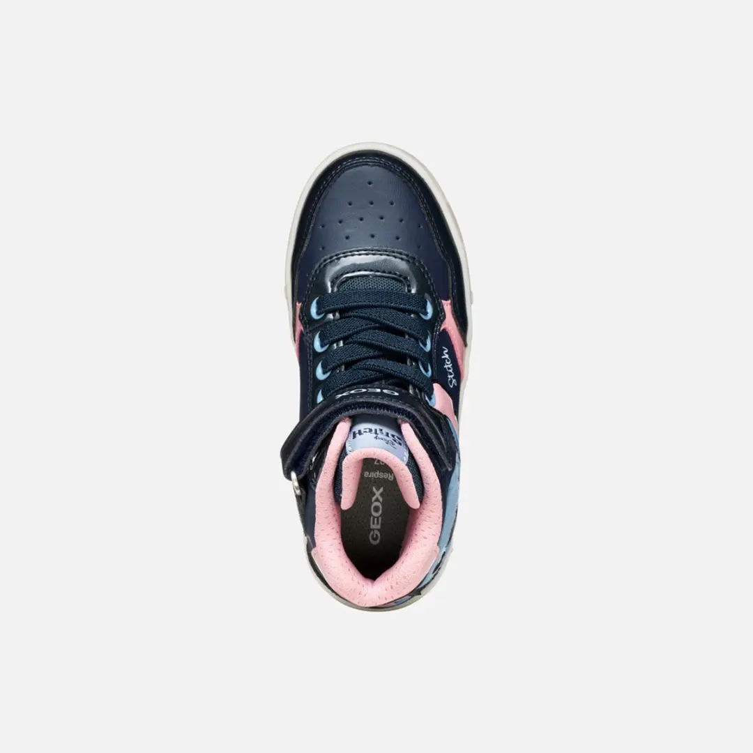 Geox Skylin Meisjes Sneakers - Marineblauw/Roze - Maat 29 - afbeelding 5 van 6