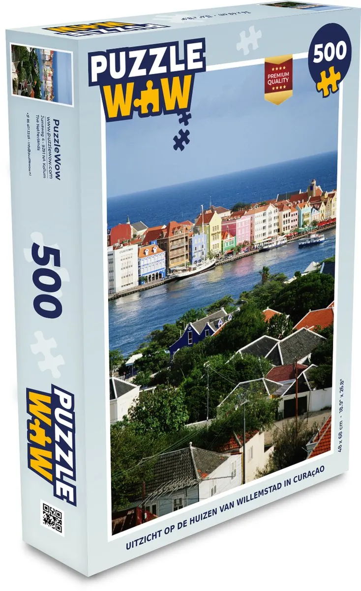 PuzzleWow Willemstad Curaçao Legpuzzel 500 Stuks