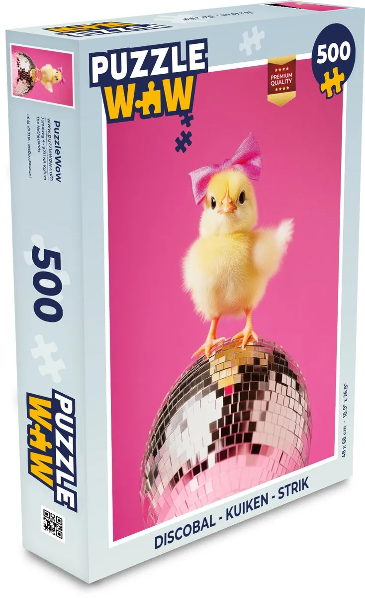 PuzzleWow Discobal Kuiken Legpuzzel 500 Stuks