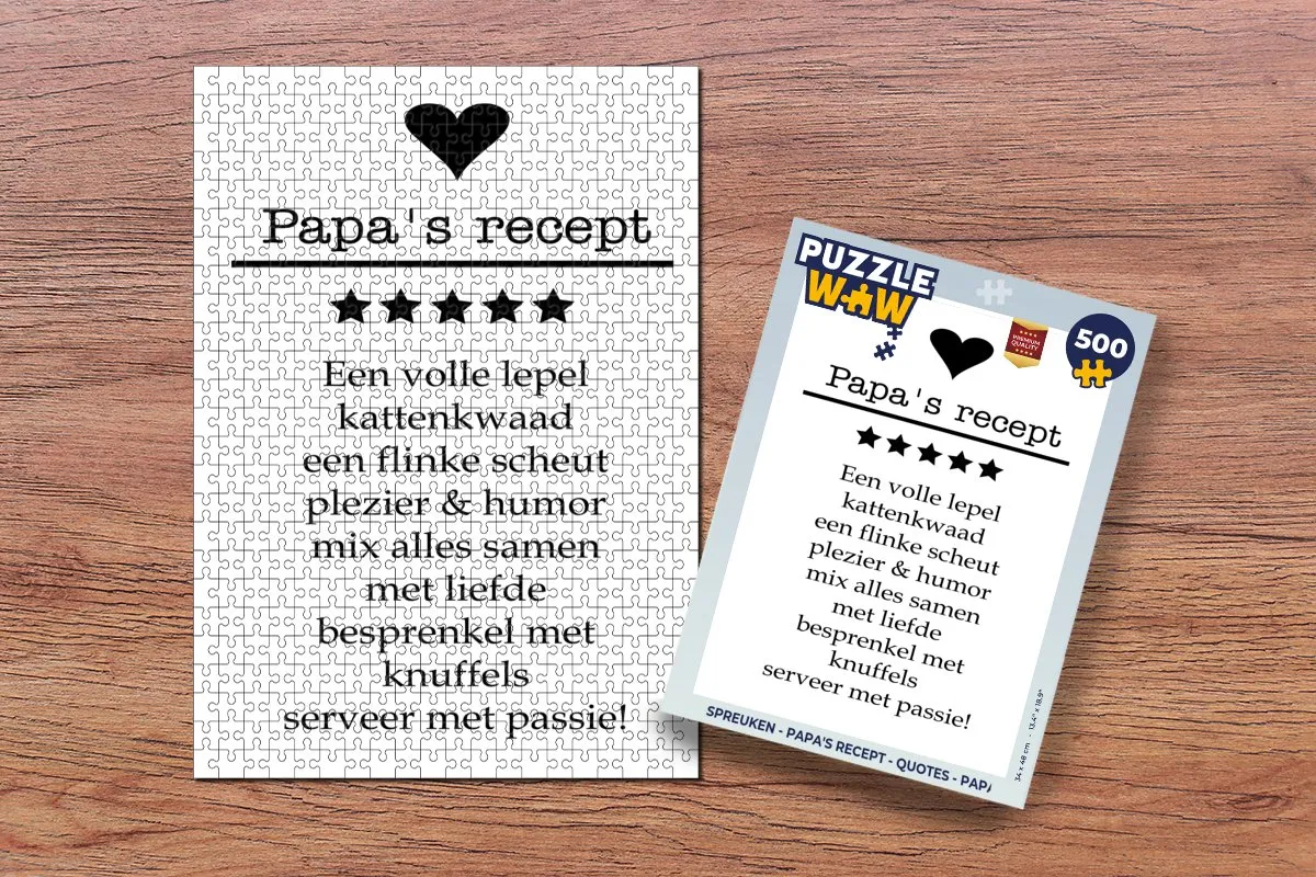 PuzzleWow Spreuken Legpuzzel 500 Stuks - Multicolor