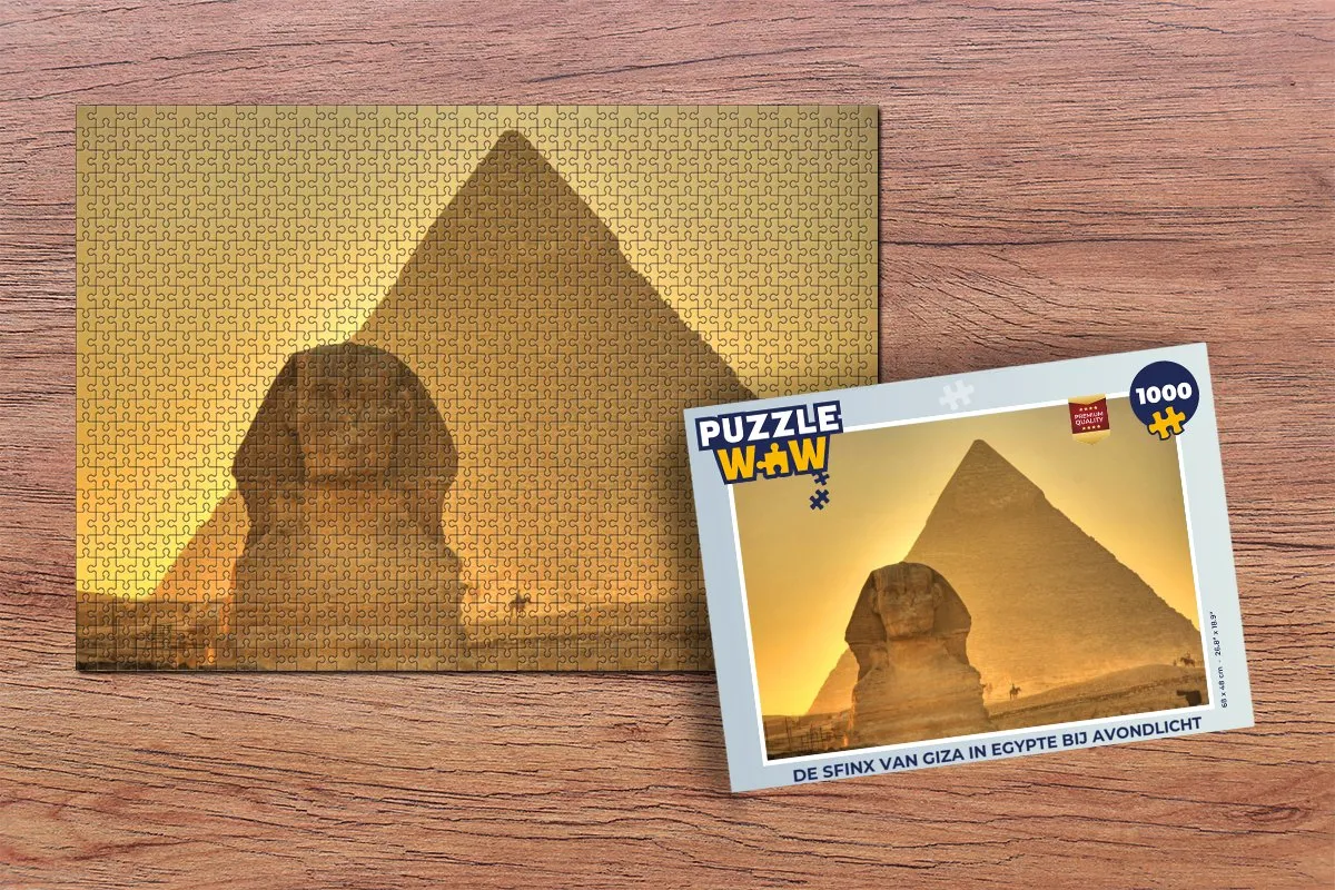 PuzzleWow Legpuzzel De Sfinx van Giza 1000 Stuks - Multicolor
