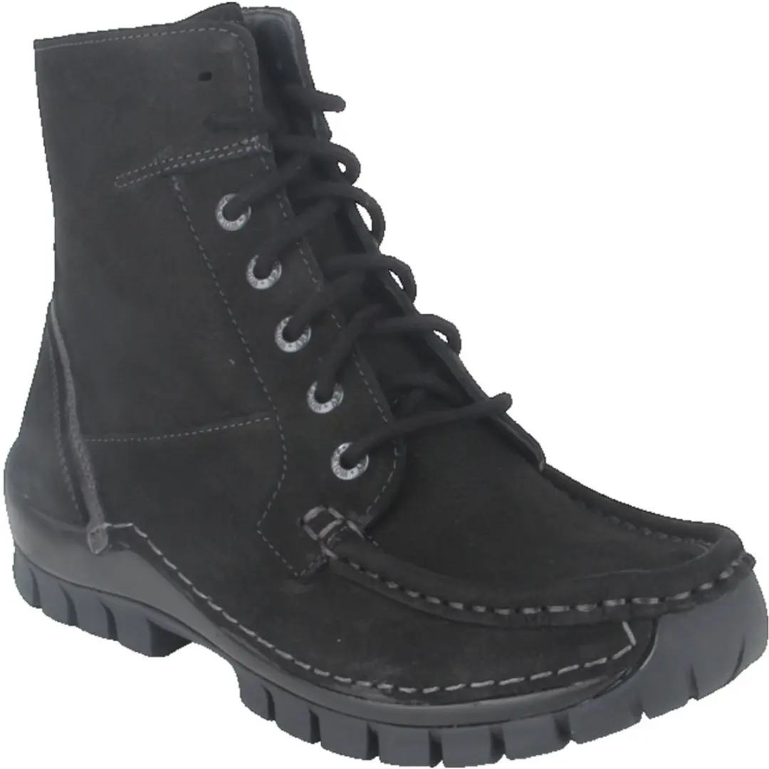 WOLKY 04741 11000 VIBE Zwart nubuck damesschoen