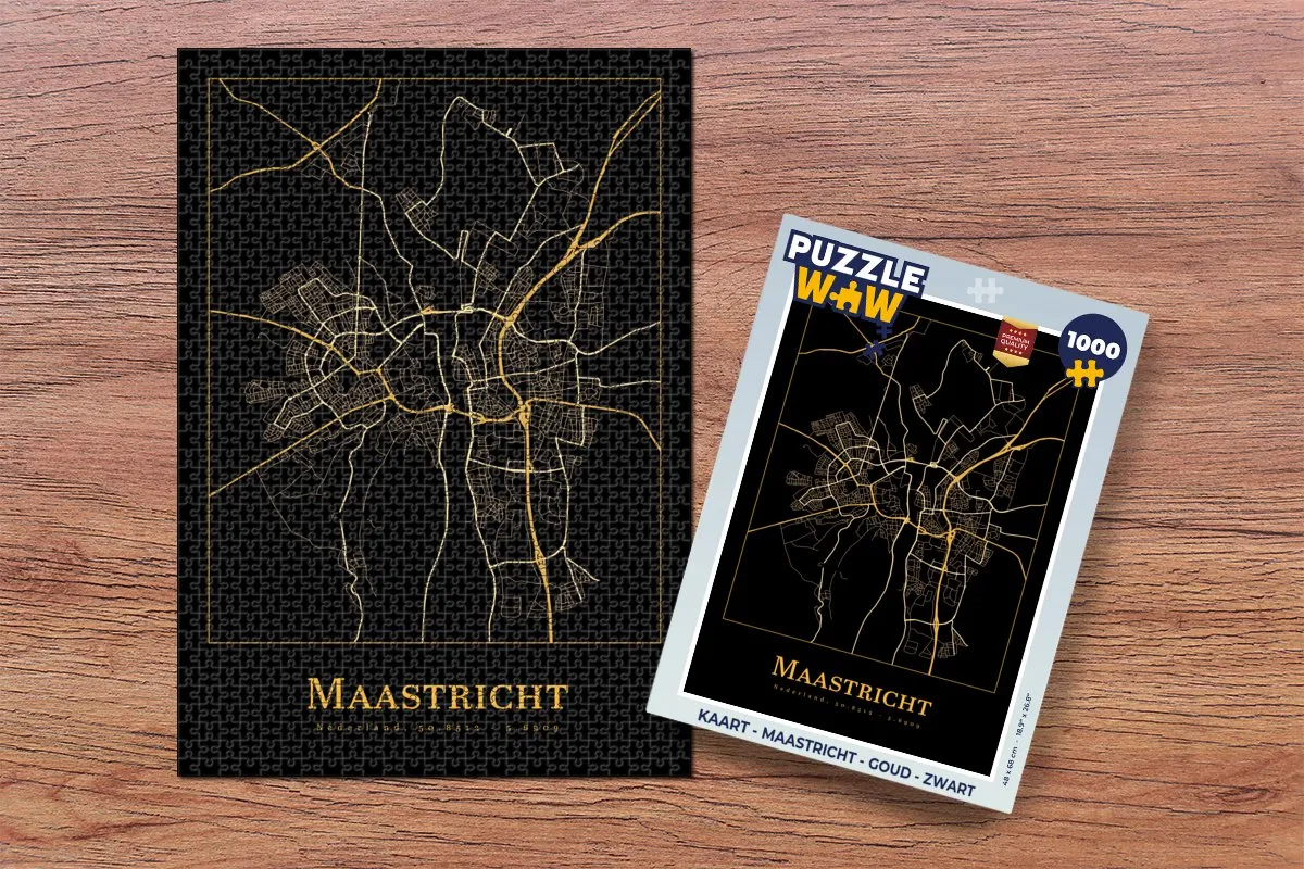 PuzzleWow Maastricht Legpuzzel 1000 Stuks - Multicolor
