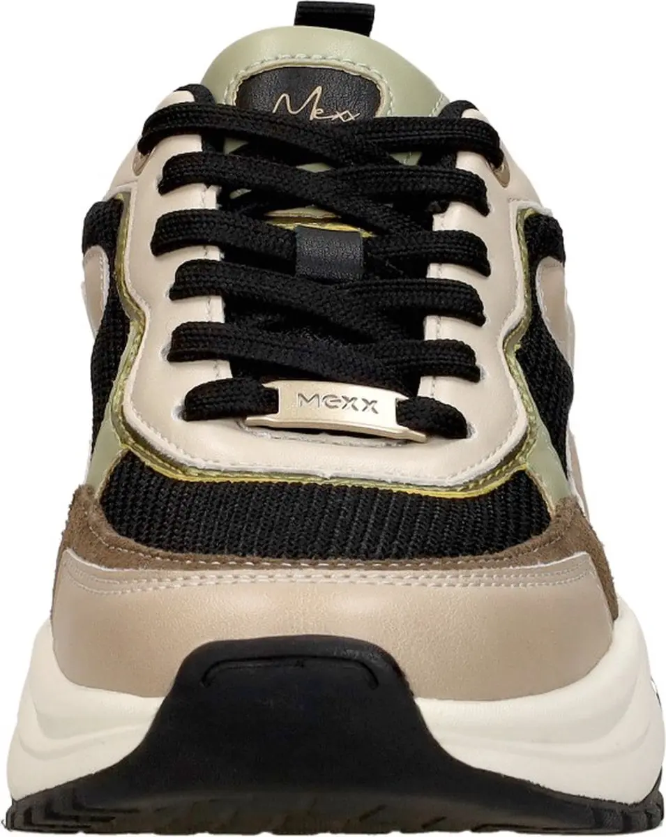 Mexx Palma Ora Sneakers Dames - Gebroken Wit/Zwart - afbeelding 3 van 6