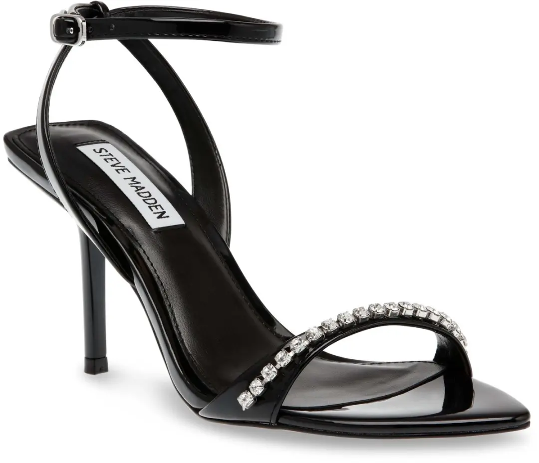 Steve Madden Fuels Dames Sandalen - 38 - Zwart Lak - afbeelding 5 van 6