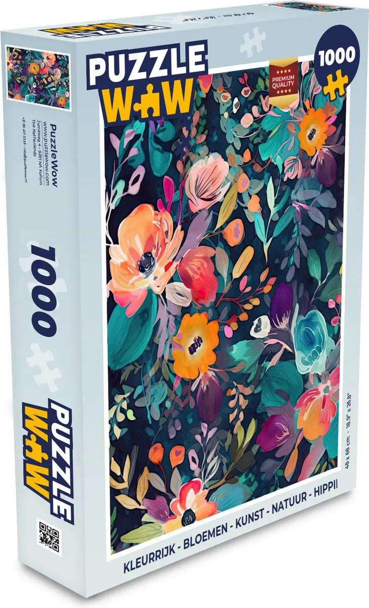 PuzzleWow Kleurrijk Bloemen Legpuzzel 1000 Stuks