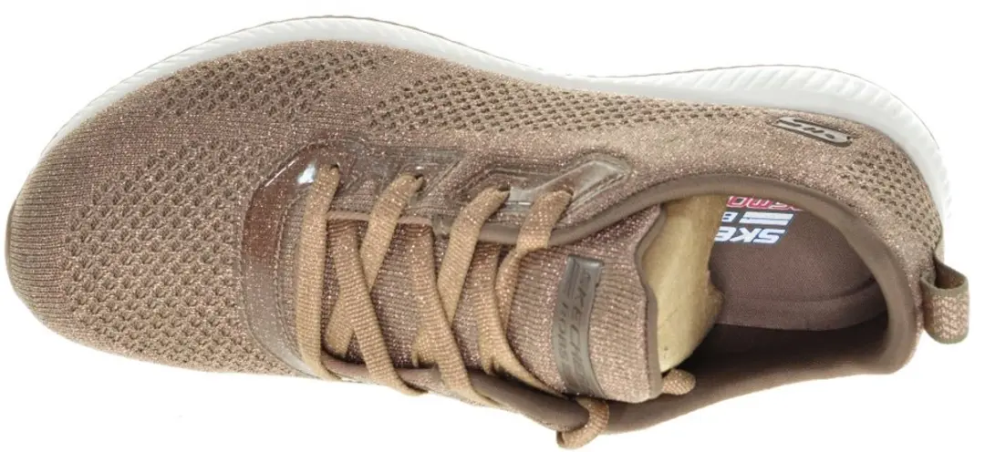 Taupe Glitter Sneaker Van Skechers maat 35