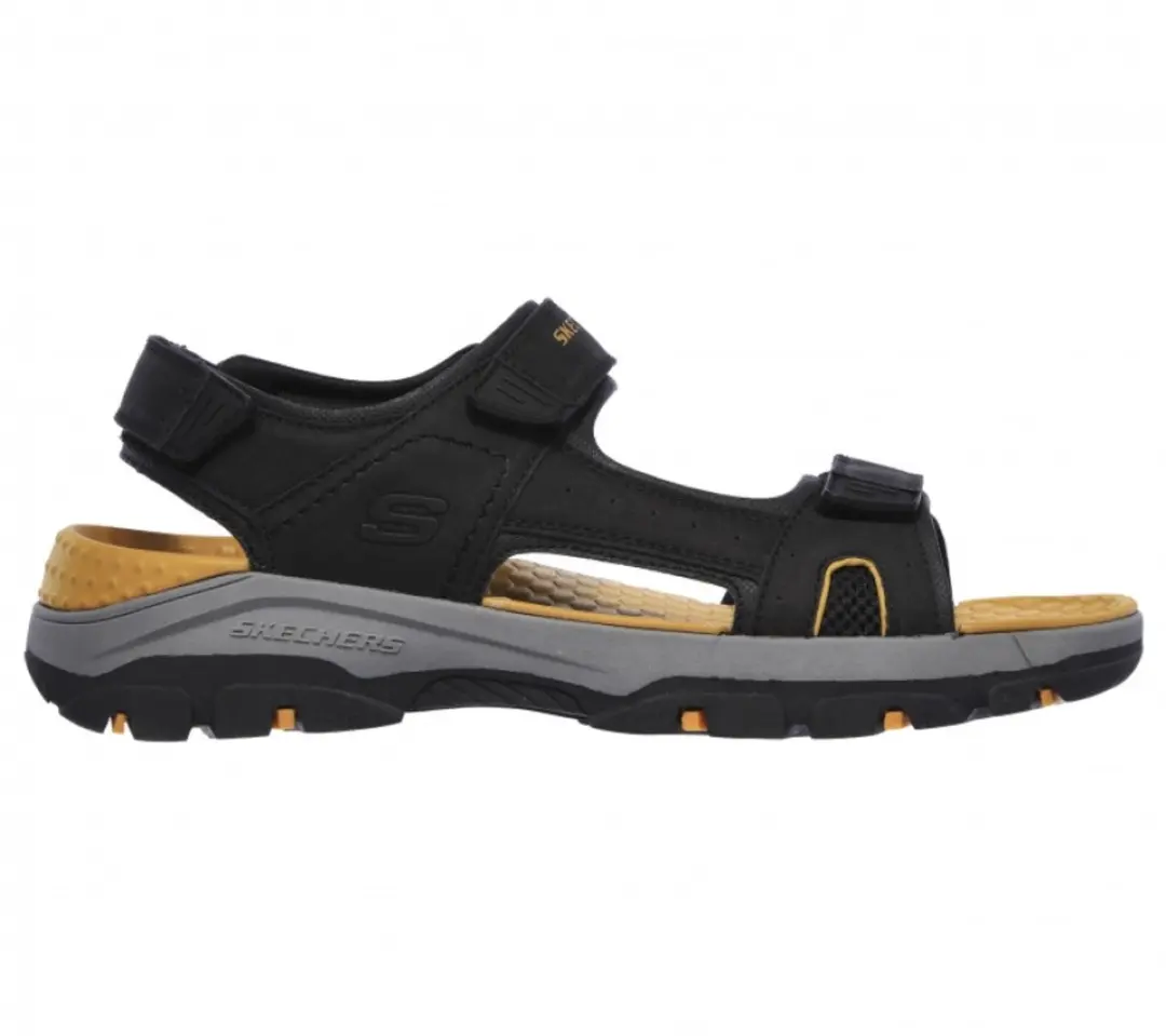 Skechers Tresmen-Hirano 204106-BLK, Mannen, Zwart, Sportsandalen maat: 43 EU