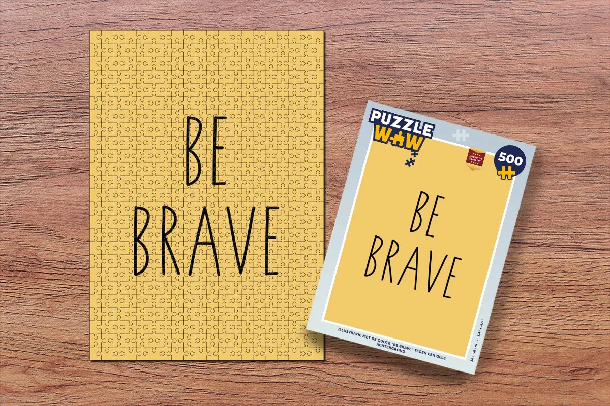 PuzzleWow Legpuzzel 500 Stuks - "Be brave" - Multicolor