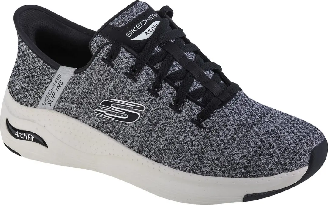 Skechers Arch Fit-New Verse 232454-WBK, Mannen, Grijs, Sneakers, maat: 41
