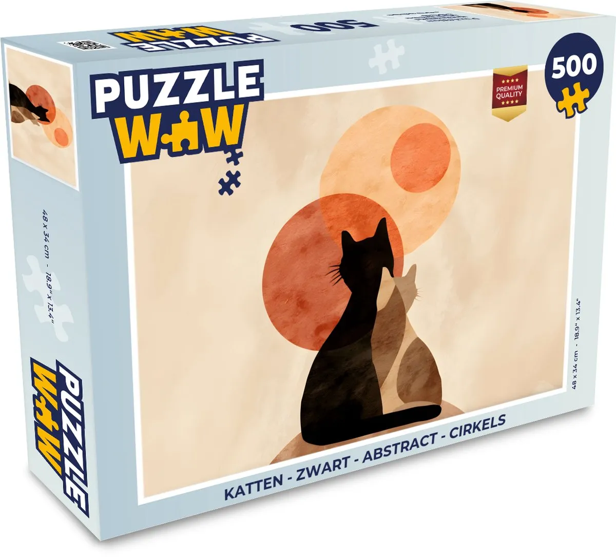 PuzzleWow Abstract Katten Legpuzzel 500 Stuks