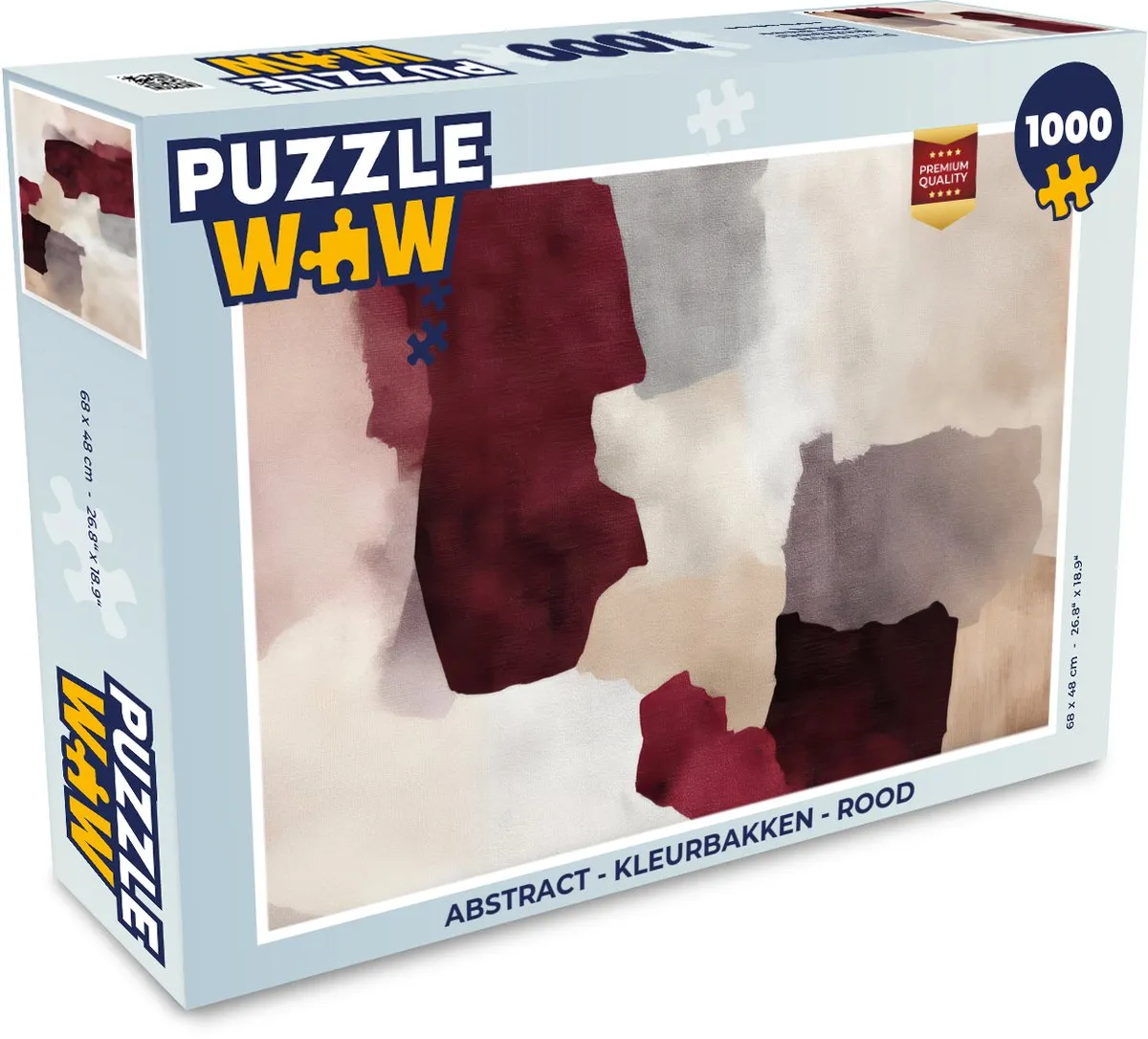 PuzzleWow Abstract Legpuzzel 1000 Stuks - Rood