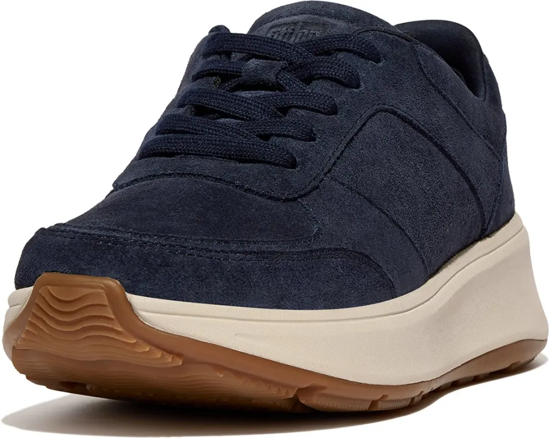 FitFlop FitFlop F-Mode Suede Flatform Sneakers BLAUW