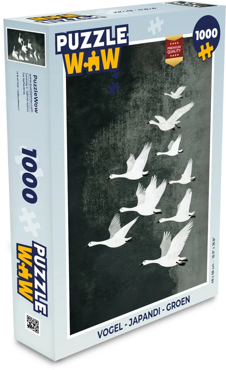 PuzzleWow Japandi Legpuzzel 1000 Stuks - Groen