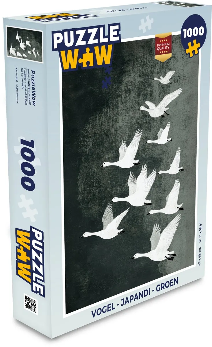 PuzzleWow Japandi Legpuzzel 1000 Stuks - Groen
