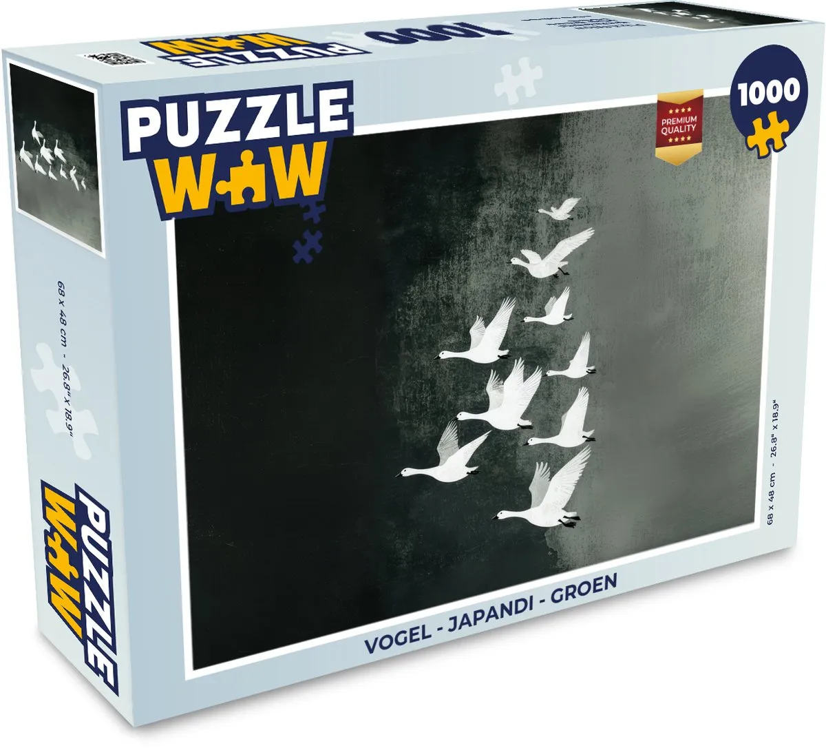 PuzzleWow Japandi Legpuzzel 1000 Stuks - Groen