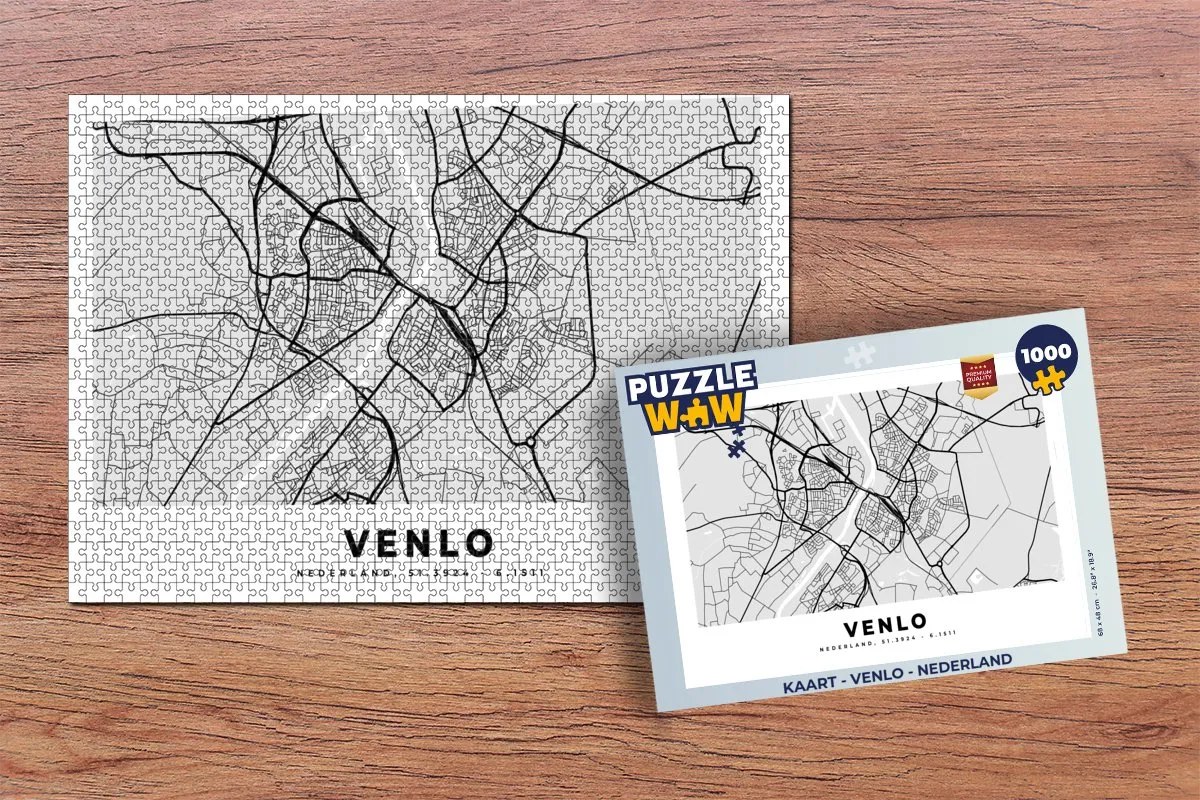 PuzzleWow Venlo Legpuzzel 1000 Stuks - Multicolor