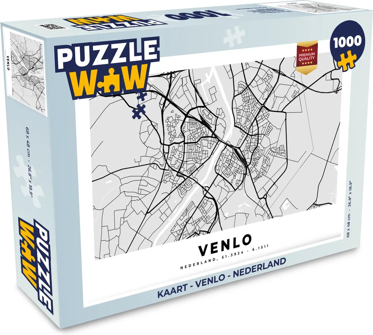 PuzzleWow Venlo Legpuzzel 1000 Stuks - Multicolor