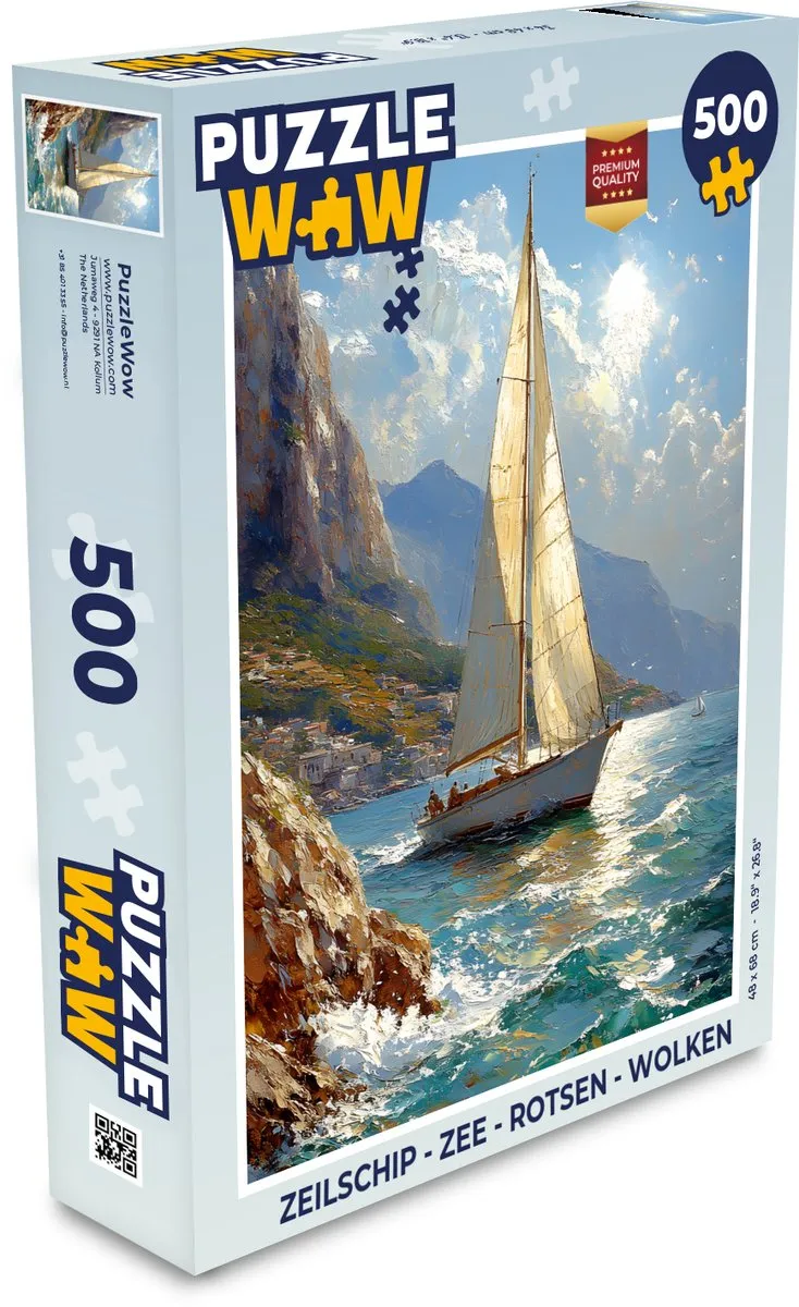 PuzzleWow Legpuzzel Zeilschip 500 Stuks