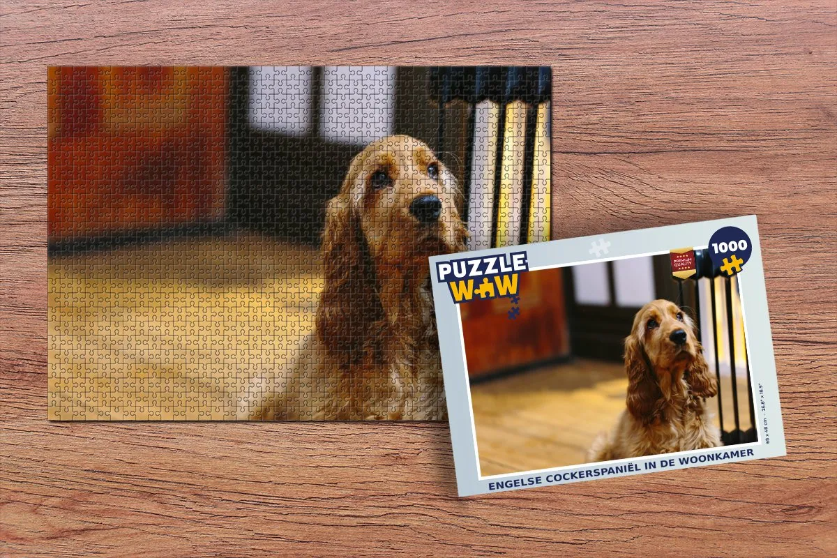 PuzzleWow Legpuzzel Engelse Cocker 1000 Stuks - Multicolor