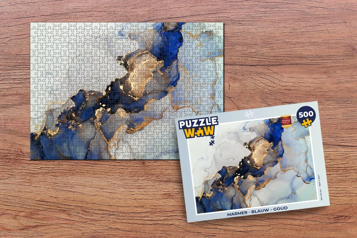 PuzzleWow Marmer Legpuzzel 500 Stuks - Multicolor