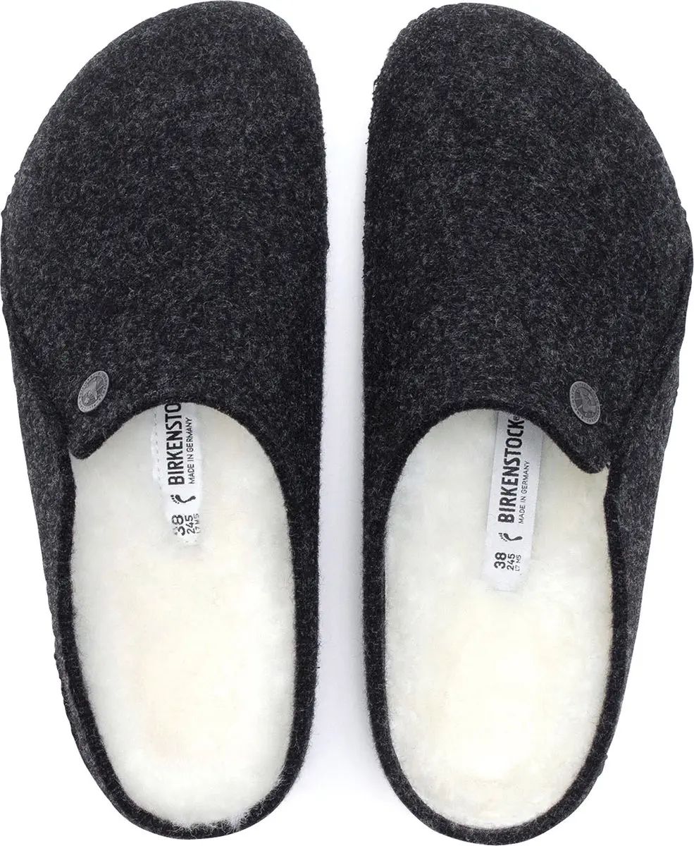 Birkenstock Zermatt Filz Shearling Pantoffels - Antraciet 37 - afbeelding 6 van 6
