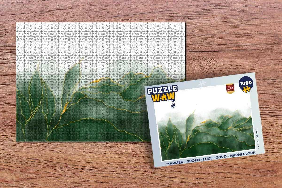 PuzzleWow Marmerlook Legpuzzel 1000 Stuks - Multicolor