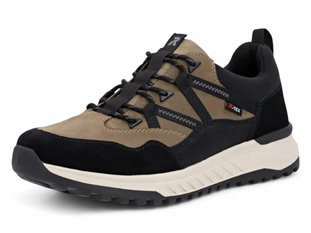Rieker U0104 20 Heren veterlaarzen - Zwart/Beige