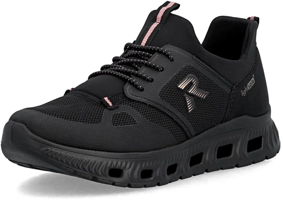 Rieker Dames Slippers Sneaker Vegan MemoSoft Elastisch M6078-00 Black