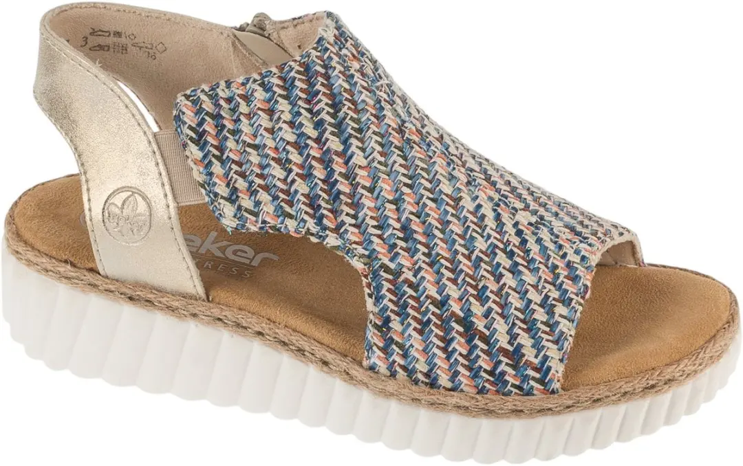 Rieker Sandals 69284, Vrouwen, Veelkleurig, Sandalen, maat: 40