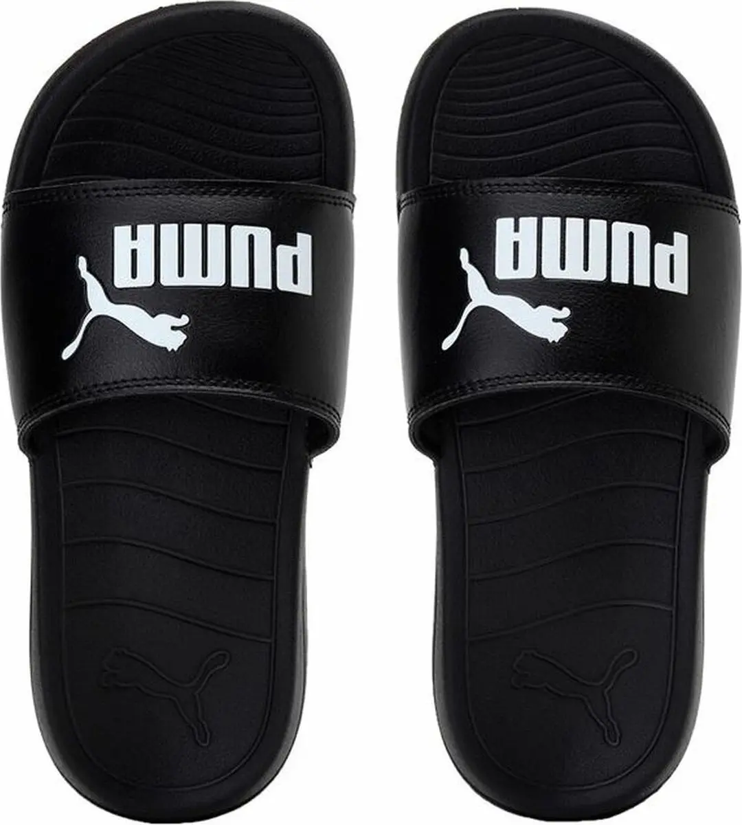 PUMA Popcat 20 Jr Badslippers - 39 - Zwart/Wit - afbeelding 2 van 6