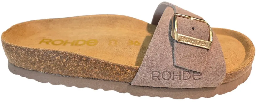 Rohde 5589 17 Dames Slippers Licht Bruin Suede Dames