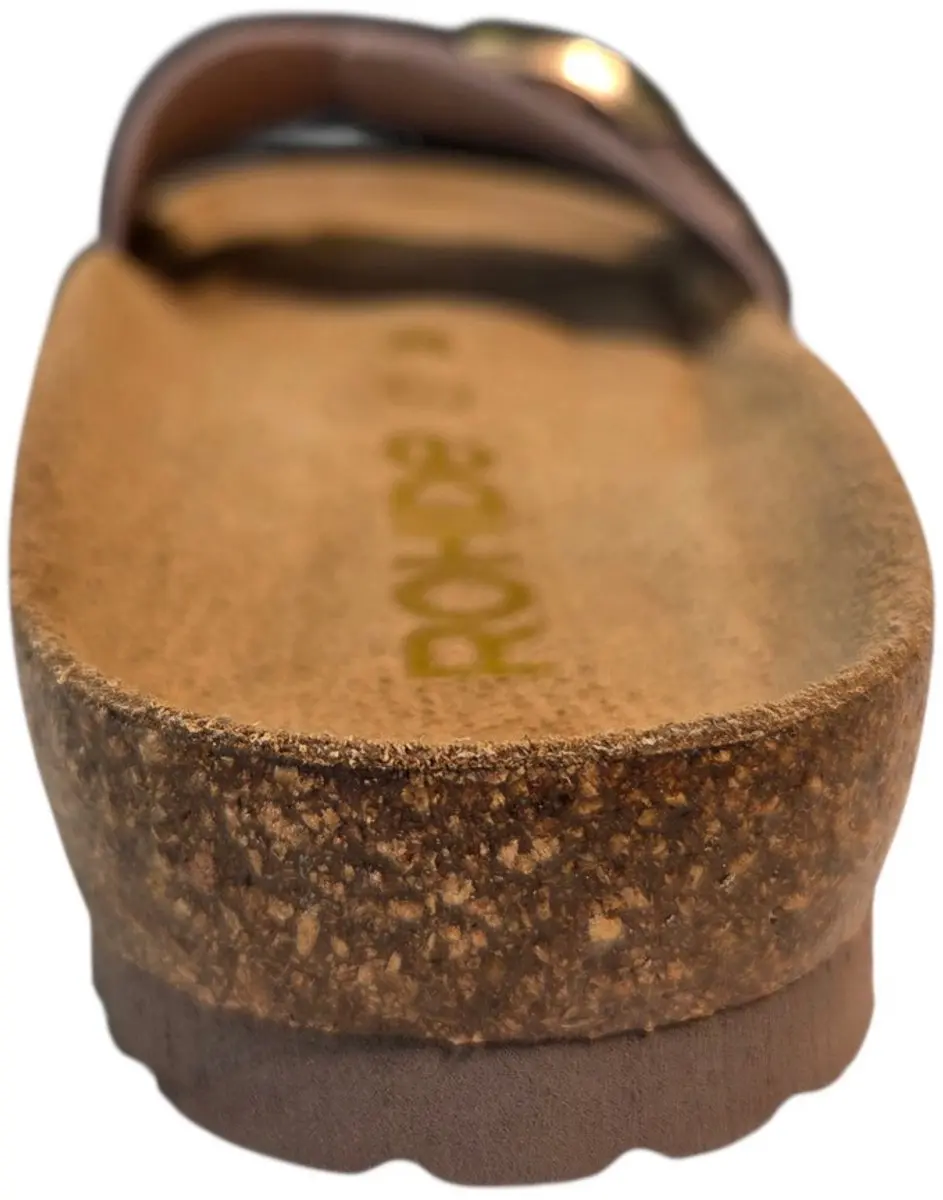 Rohde 5589 17 Dames Slippers - Lichtbruin Suede - 40