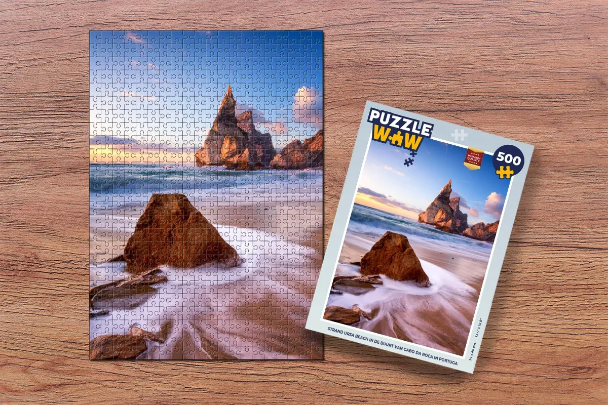 PuzzleWow Strand Ursa Beach Portugal Legpuzzel 500 Stuks - Multicolor