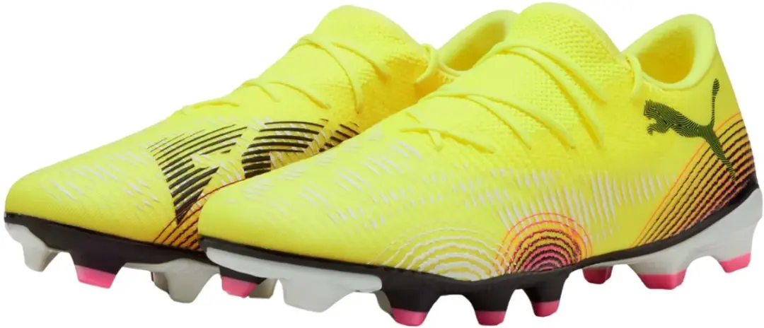PUMA Future 8 Match Low FG/AG Voetbalschoenen - Geel/Roze/Zwart