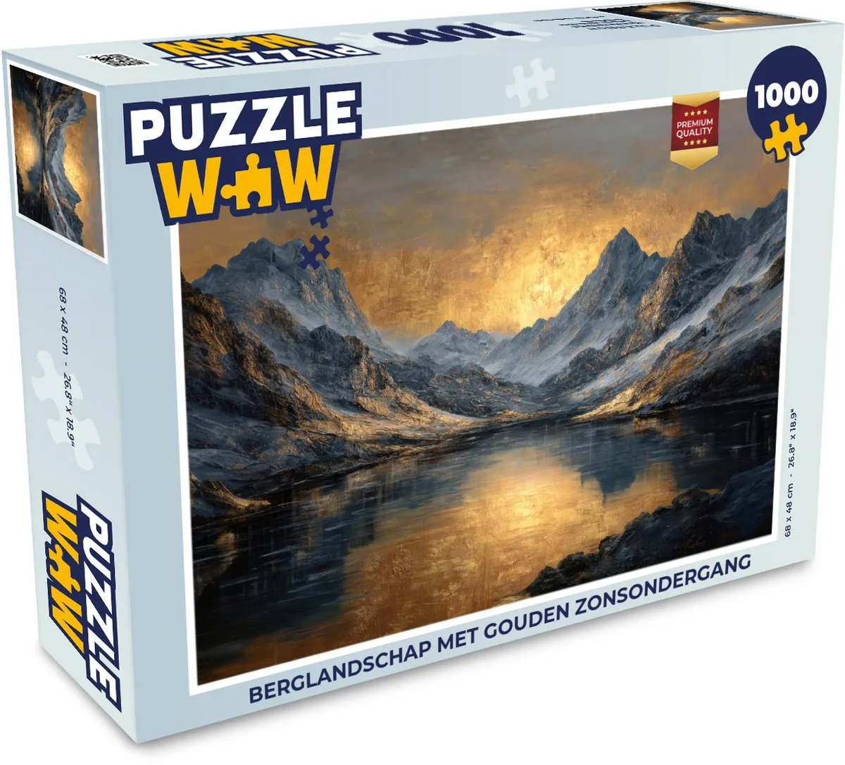 PuzzleWow Berglandschap Gouden Zonsondergang Legpuzzel 1000 Stuks