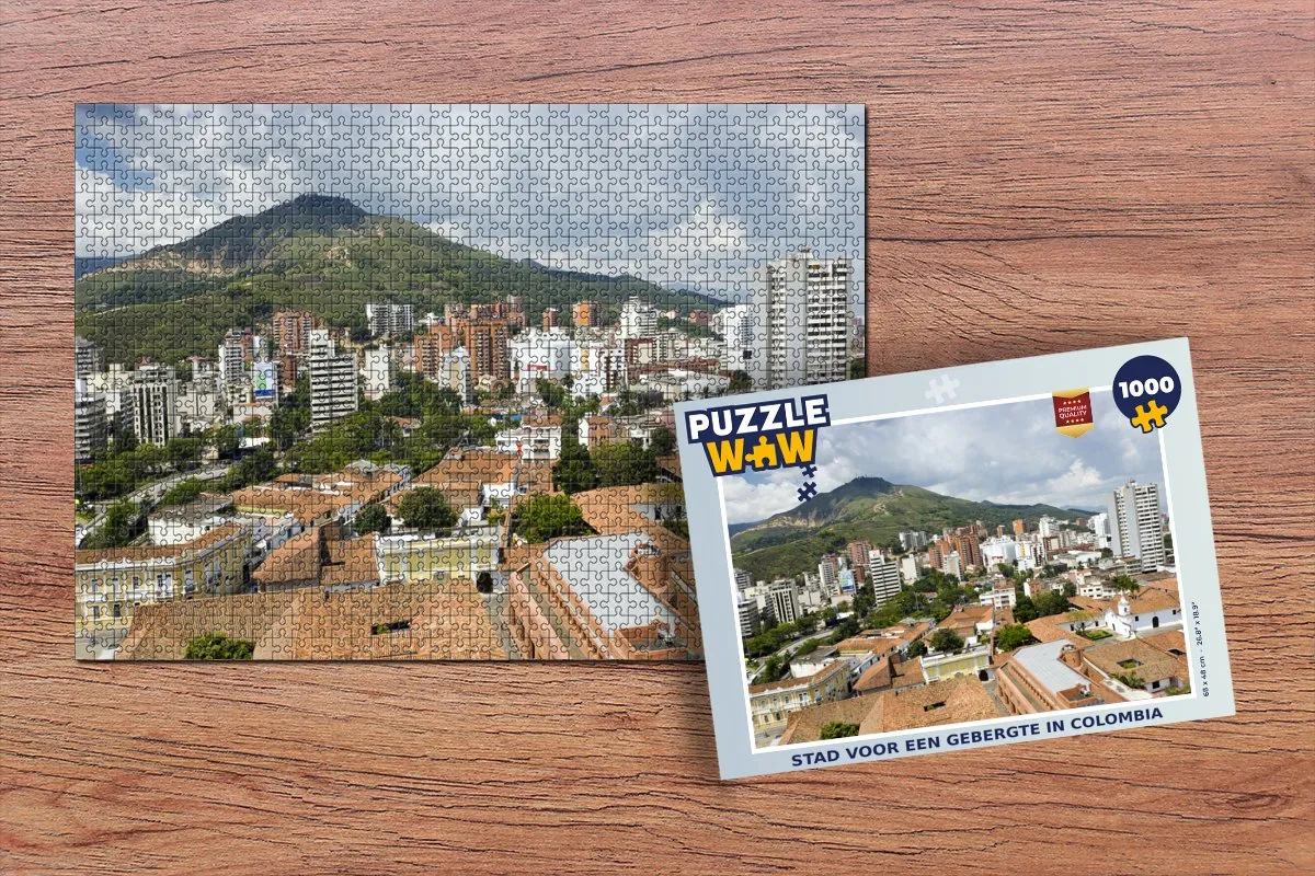 PuzzleWow Legpuzzel Colombia Gebergte 1000 Stuks - Multicolor