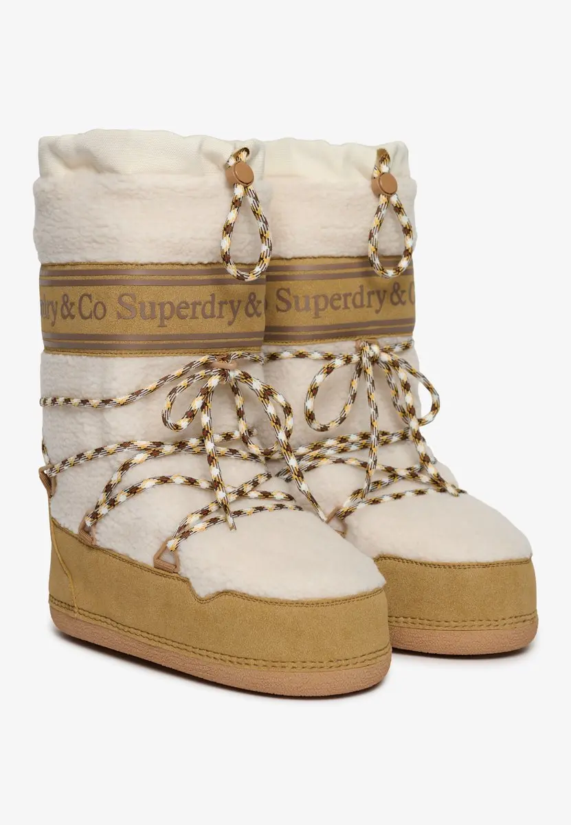 Superdry Borg Snowboots Dames - Zand - afbeelding 2 van 6