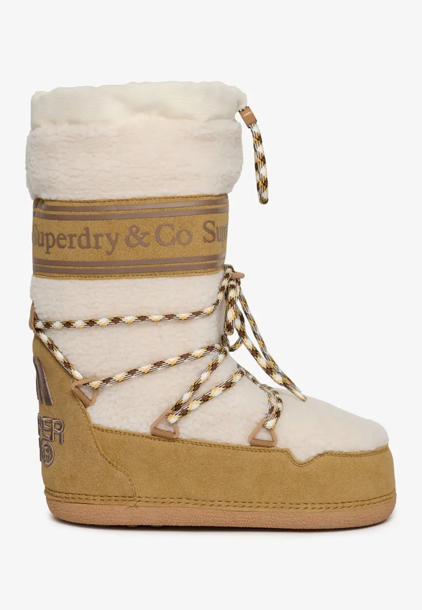 Superdry Borg Snowboots Dames - Zand - afbeelding 6 van 6