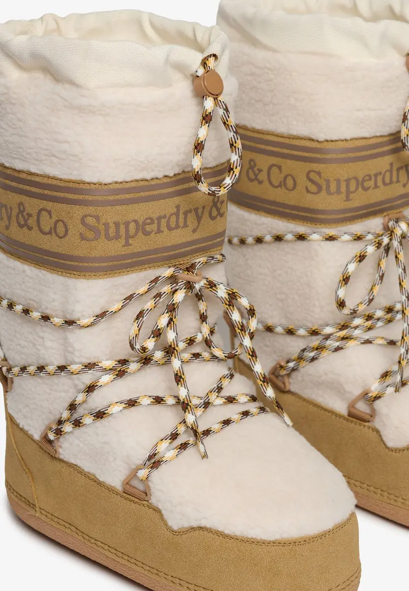 Superdry Borg Snowboots Dames - Zand - afbeelding 4 van 6