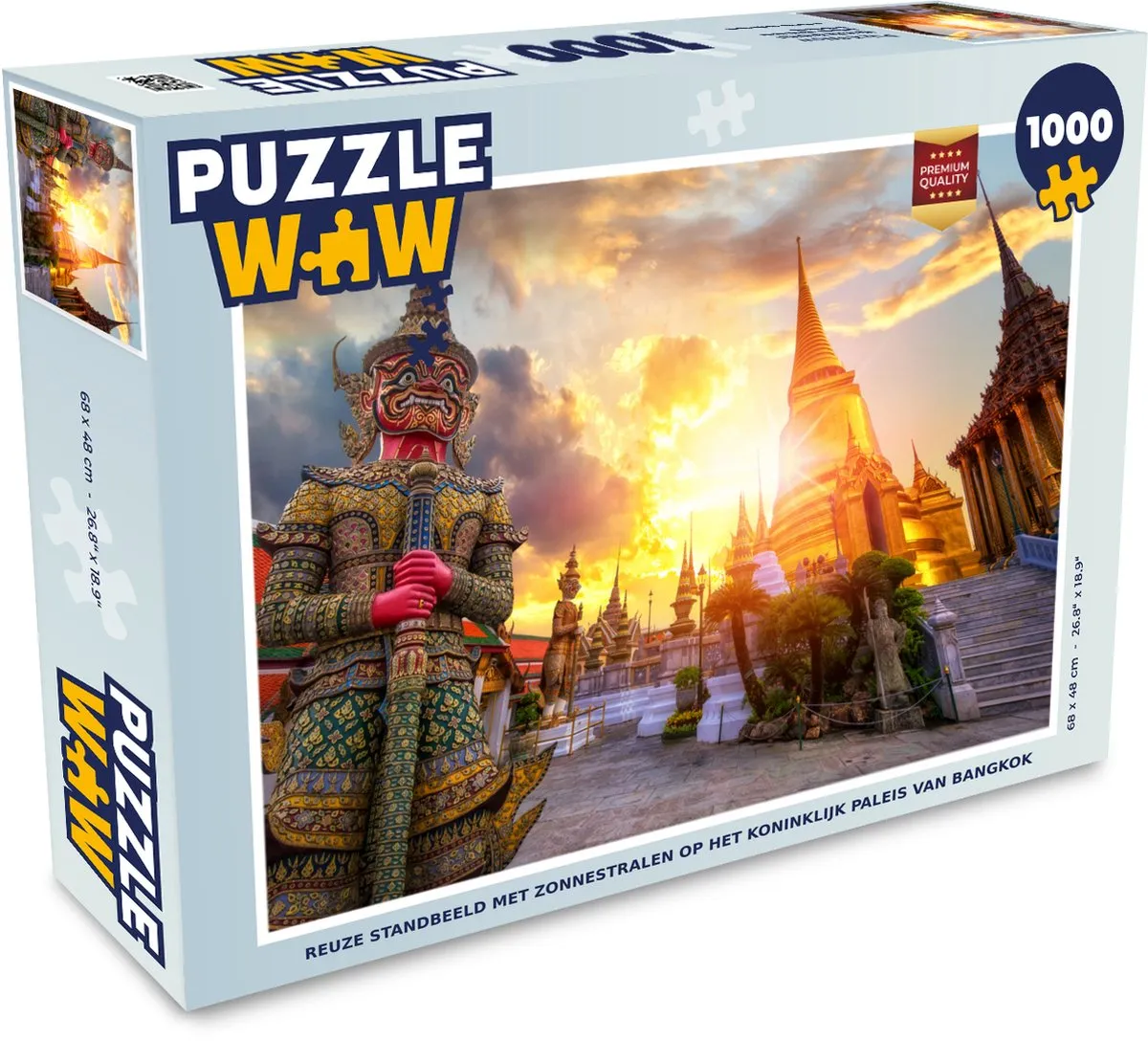 PuzzleWow Thailand Standbeeld Zon Legpuzzel 1000 Stuks - Multicolor