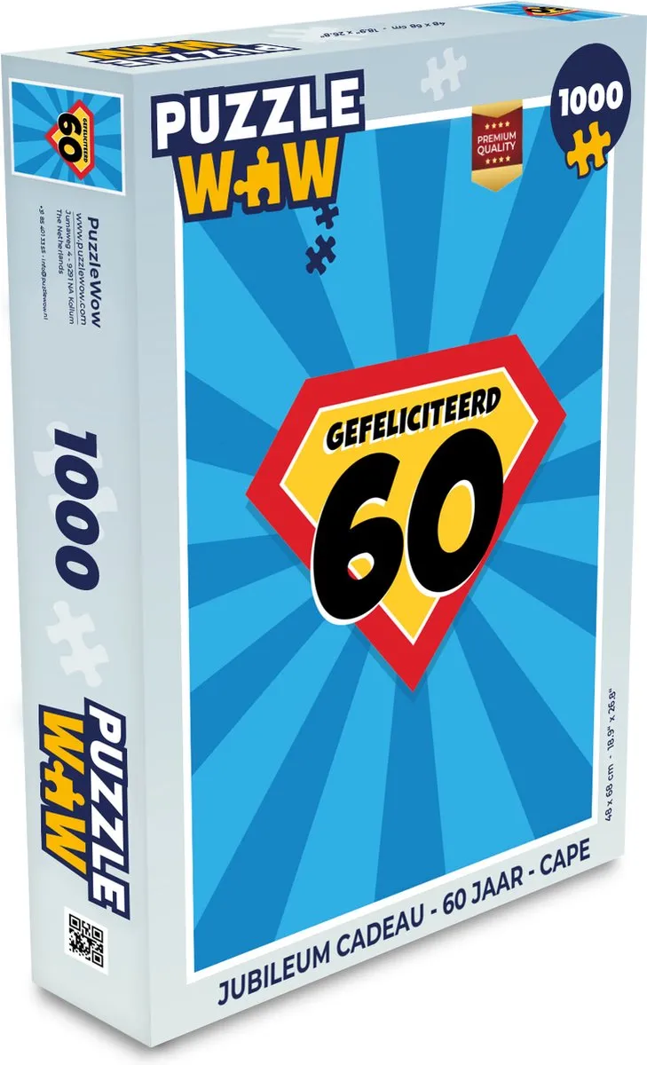 PuzzleWow Jubileum Legpuzzel 1000 Stuks