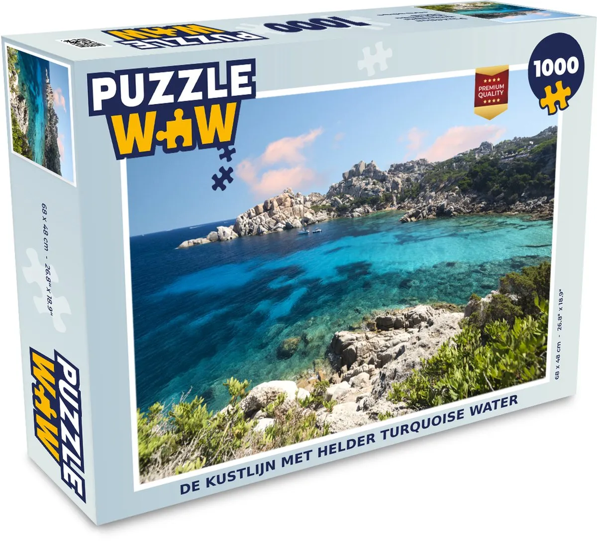 PuzzleWow Legpuzzel De Kustlijn 1000 Stuks - Multicolor