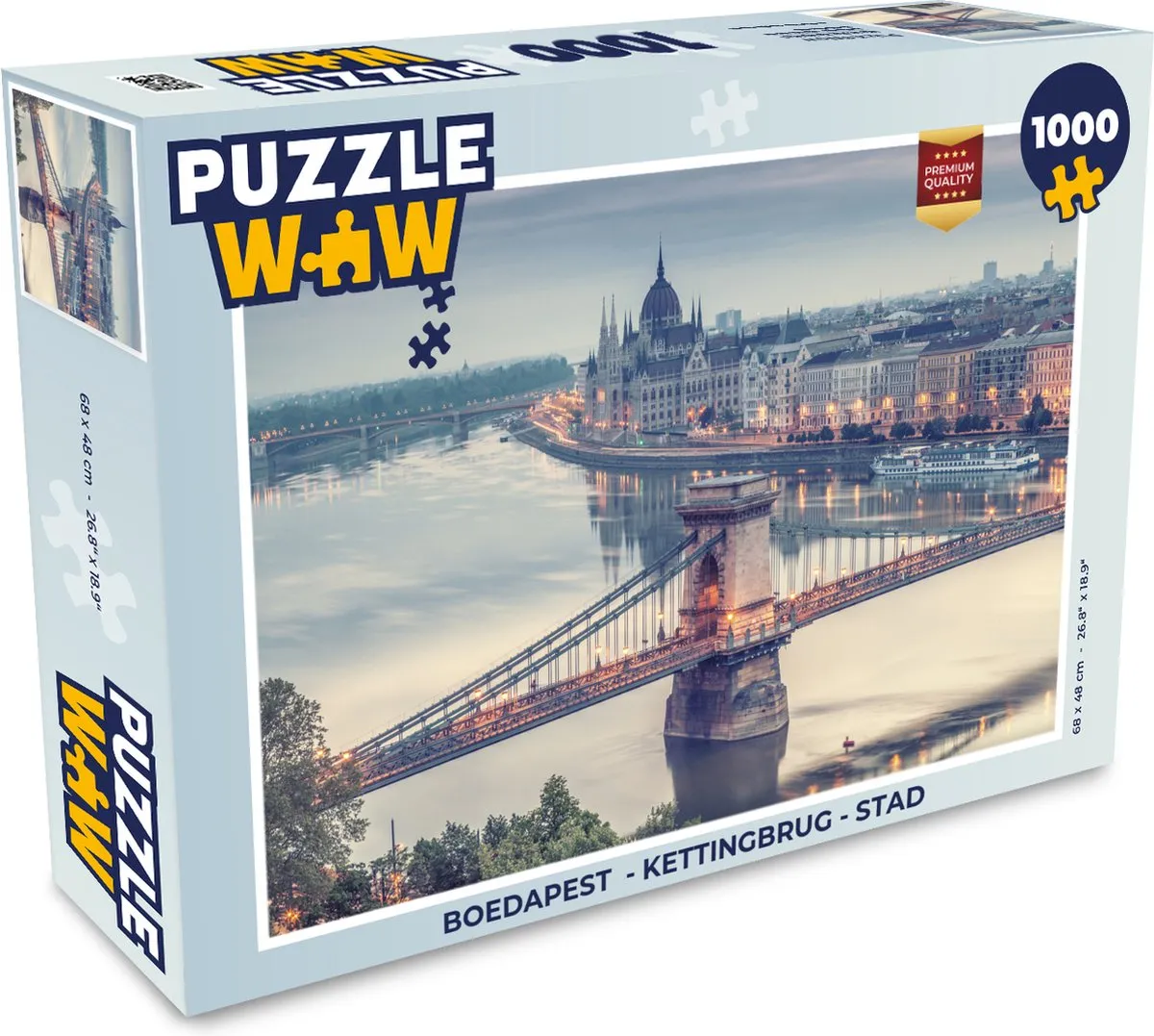 PuzzleWow Boedapest Kettingbrug Legpuzzel 1000 Stuks