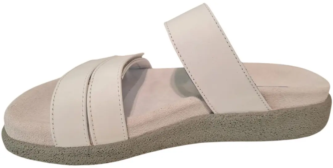Wolky 0050130 Slides Dames Slippers - Wit Leer
